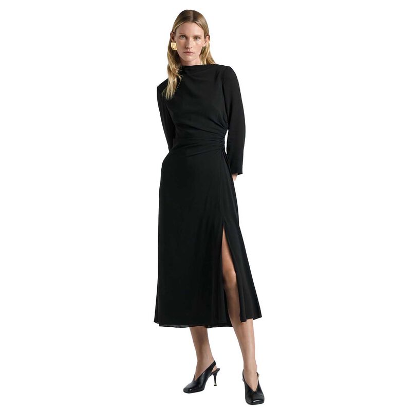 Cue Soft Viscose Draped Shortened Sleeve Dress image number 0